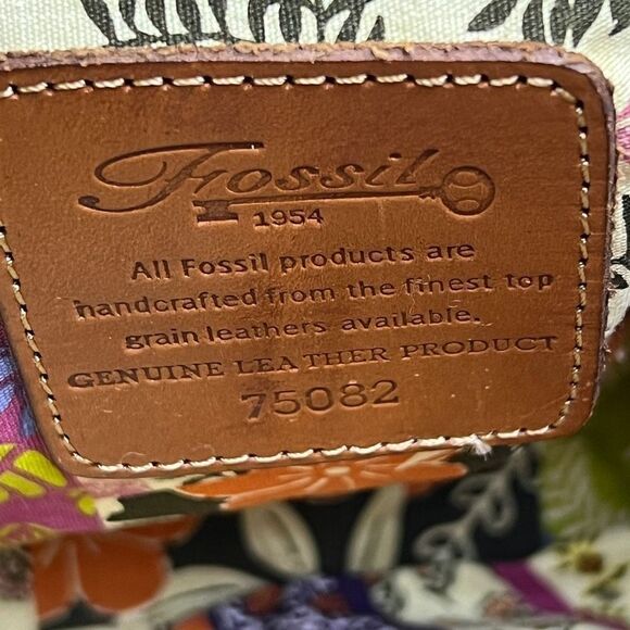 Vintage Fossil Women’s Shoulder Bag Purse brown Tan Leather - Picture 10 of 13